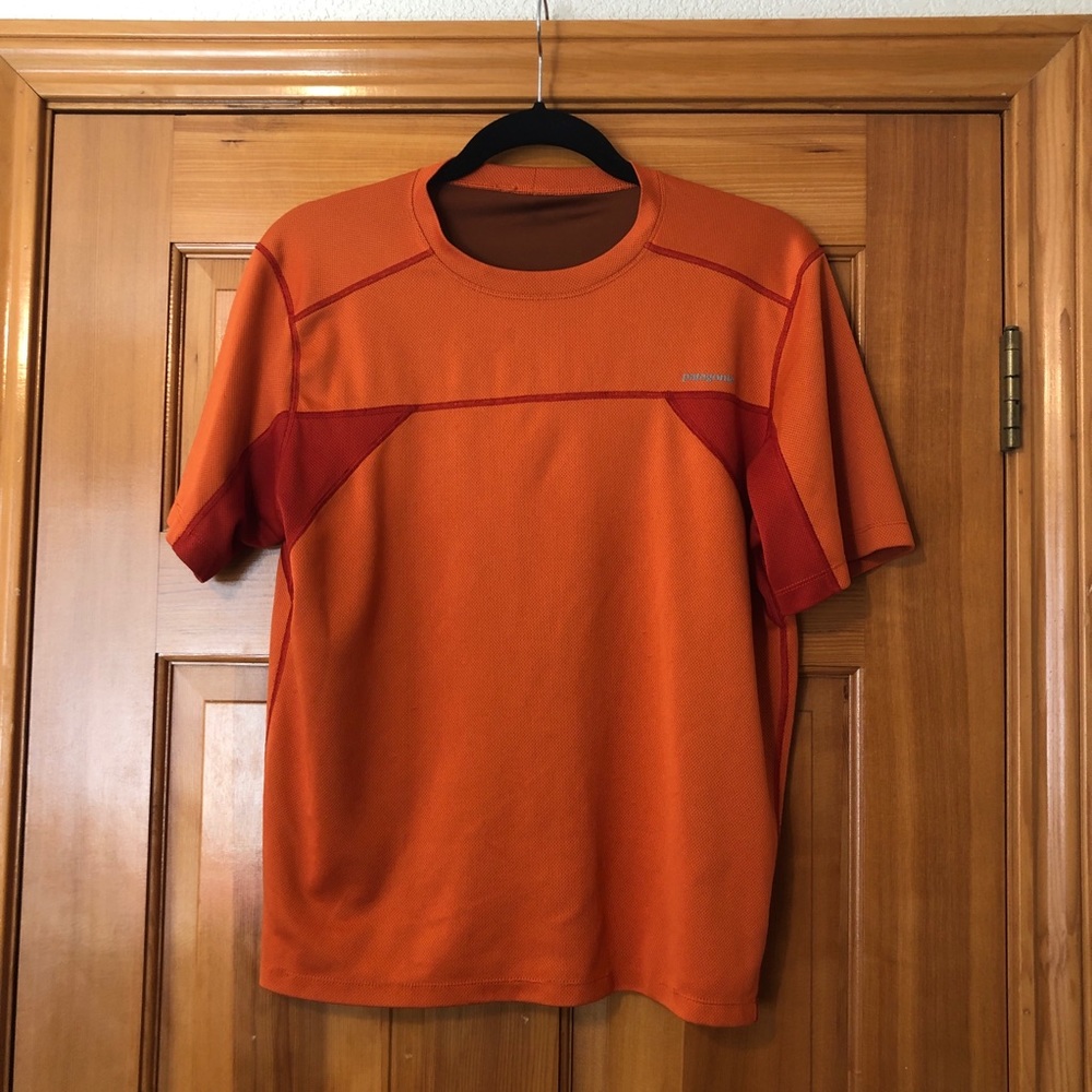 Patagonia Orange Workout Shirt Sz M